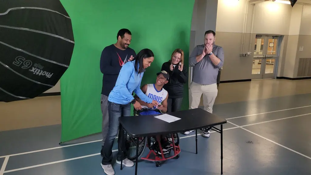 player with family