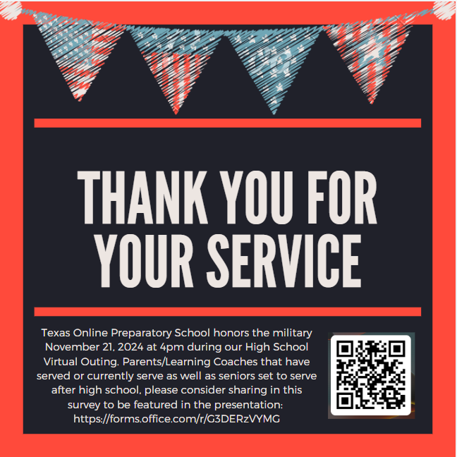 flyer for november school outing for military appreciation