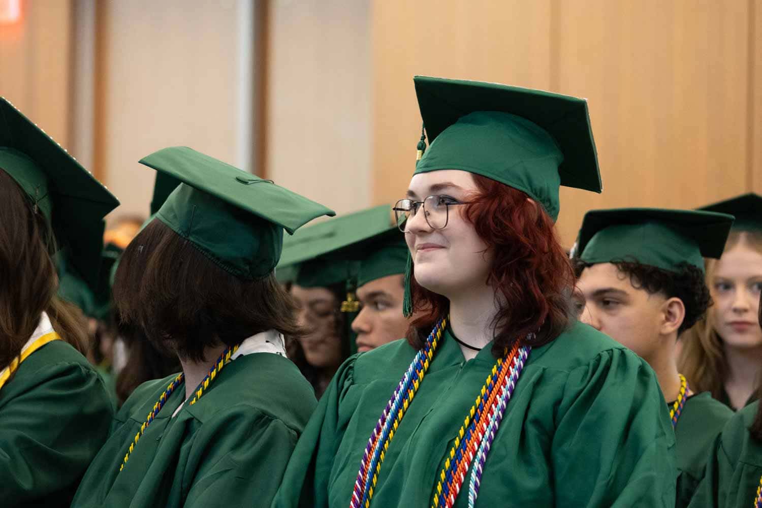 girl smiling at graduation
