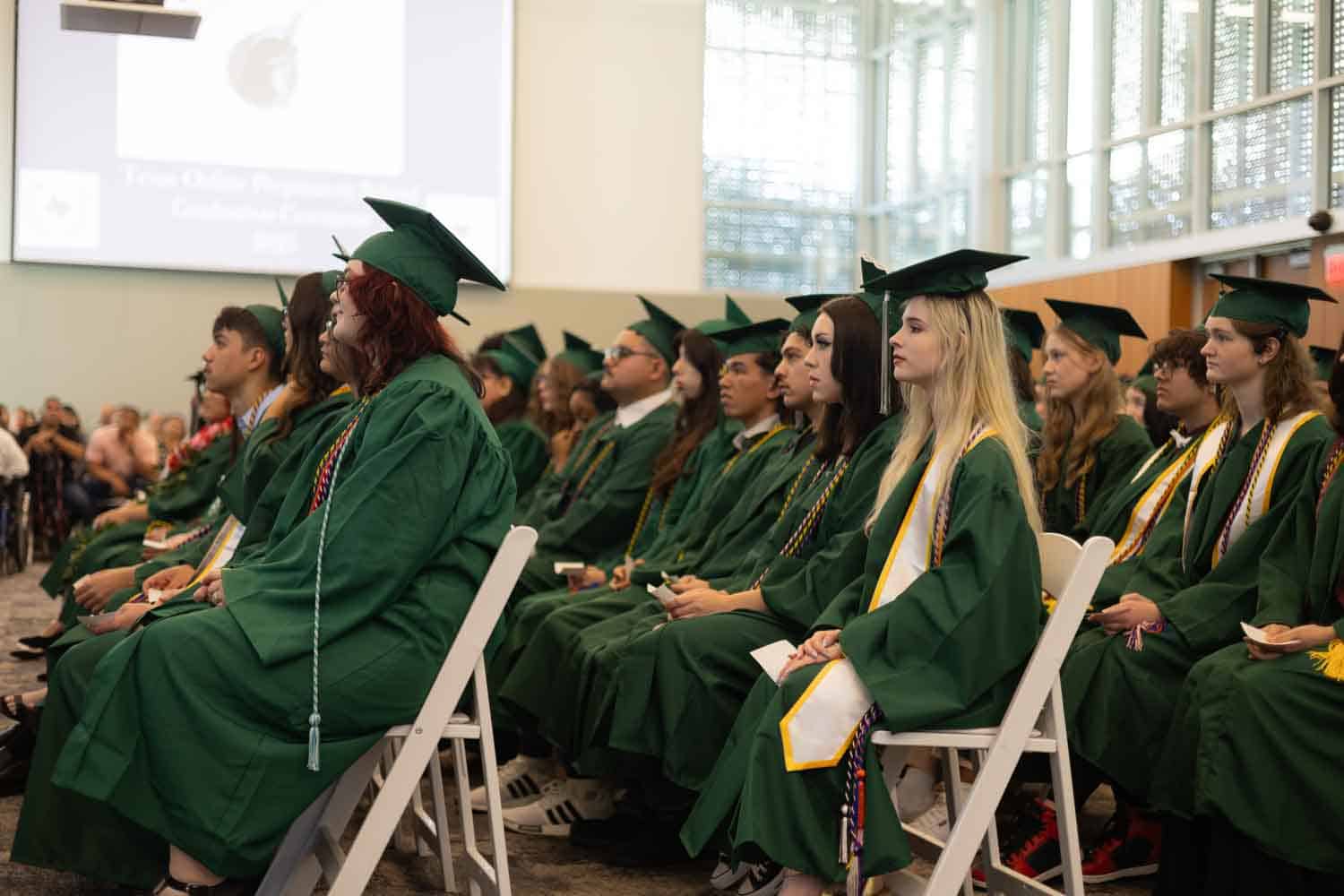 students at graduation