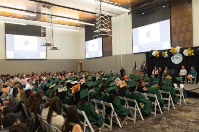 students at graduation