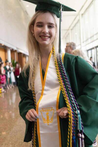 happy student at graduation