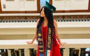 Standing girl grad photo